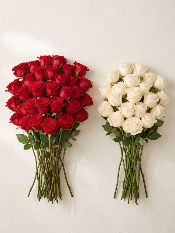 CHRISTMAS PACK 150 STEMS FREEDOM AND 50 STEMS WHITE ASSORTED ROSES